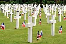 The Normandy American Cemetery and Memorial, overlooking Omaha Beach