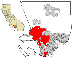 Location within Los Angeles County