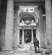 Soviet Army graffiti in the ruins of the Reichstag, in Berlin (1945)