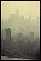 Image 4A 1973 photo of New York City skyscrapers in smog (from History of New York City (1946–1977))