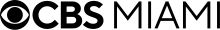 The CBS eye in black next to the letters CBS bolded in a sans serif, followed by the word MIAMI thinner in the same sans serif.