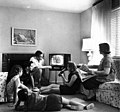 Image 1Family watching TV, 1958 (from History of television)