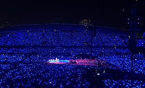 Audience view of the Music of the Spheres World Tour in Brazil