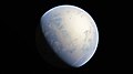 Image 9Artist's rendition of an oxinated fully-frozen Snowball Earth with no remaining liquid surface water. (from History of Earth)