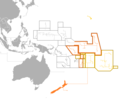 Image 36Outline of sovereign (dark orange) and dependent islands (bright orange) (from Polynesia)