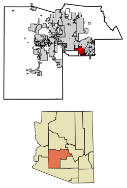 Location in Maricopa County, Arizona