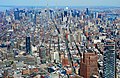 New York skyline looking north from the observation deck of One World Trade Center