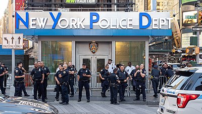 New York Police Department in Times Square