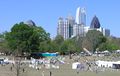 2006 Dogwood Festival from Meadow in Piedmont Park looking toward Midtown Atlanta skyline