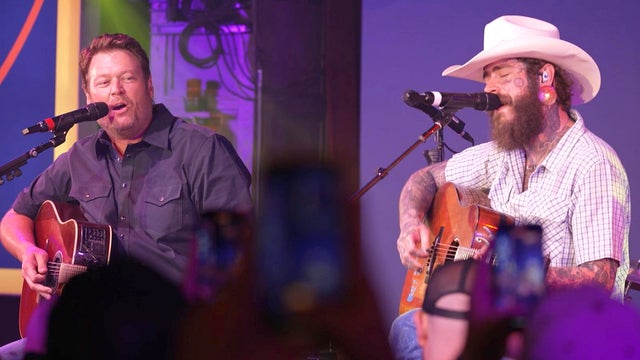 Blake Shelton Joins Post Malone for Surprise Performance to Debut New Collab