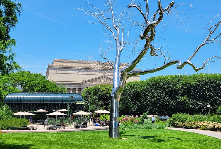 Pavilion Cafe overlooking the Sculpture Garden at the National Gallery of Art