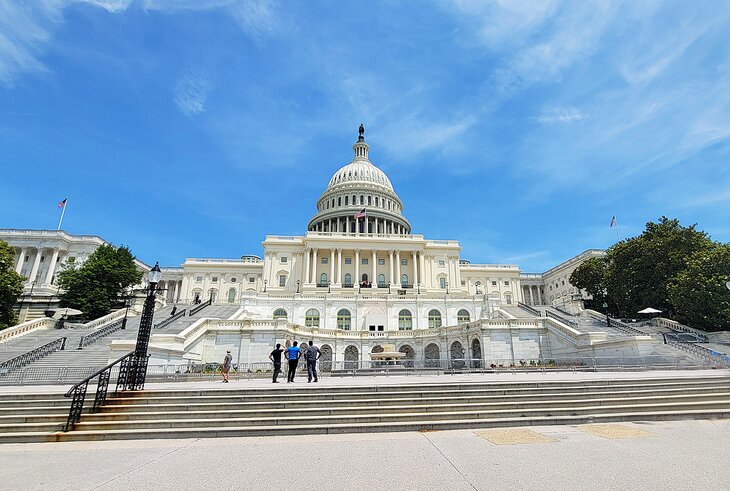 The front steps of the Capitol