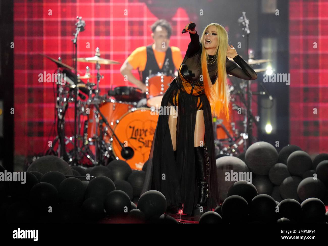 Avril Lavigne performs during the Juno Awards in Toronto on Sunday, May 15, 2022. Toronto pop star the Weeknd leads the Juno Award nominees with six nods, while Calgary newcomer Tate McRae and Napanee, Ont. native Lavigne are tied with five each.THE CANADIAN PRESS/Nathan Denette Stock Photo