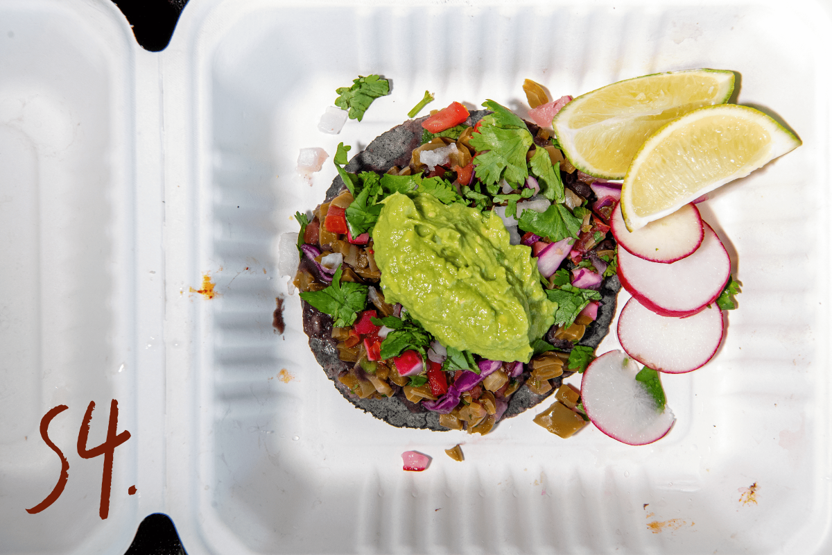 #54: Frijoles con Nopal with limes and radishes