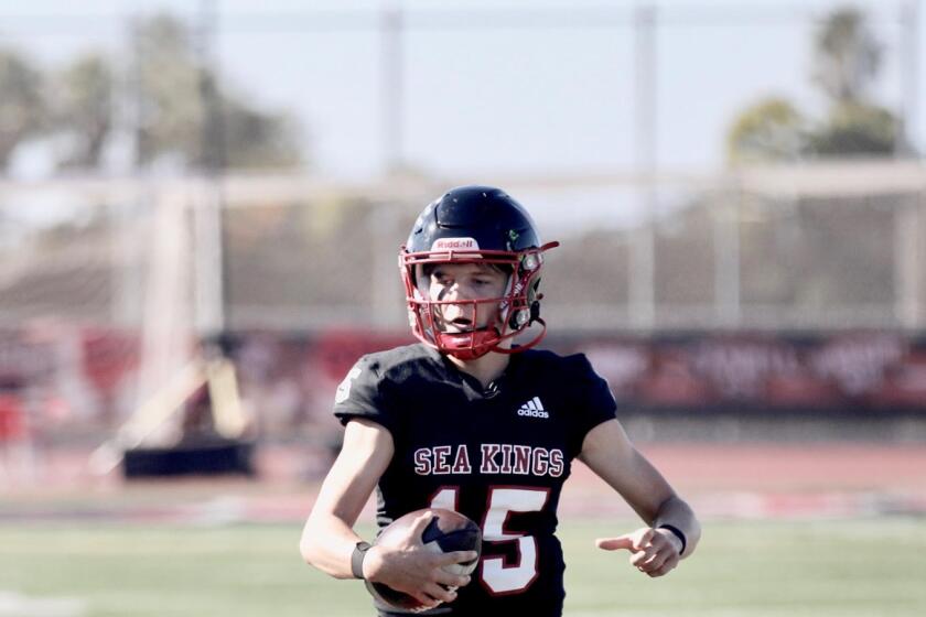 Quarterback Ryan Rakowski of Palos Verdes completed 70% of his passes last season as a freshman.