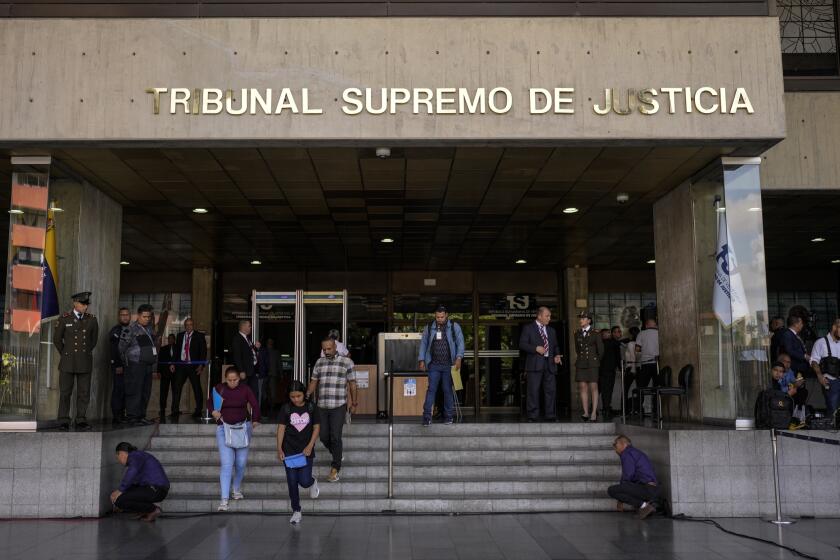 El Tribunal Supremo de Justicia en Caracas, Venezuela, el miércoles 7 de agosto de 2024. El tribunal superior del país está realizando una auditoría de las disputadas elecciones presidenciales del 28 de julio. (AP Foto/Matías Delacroix)