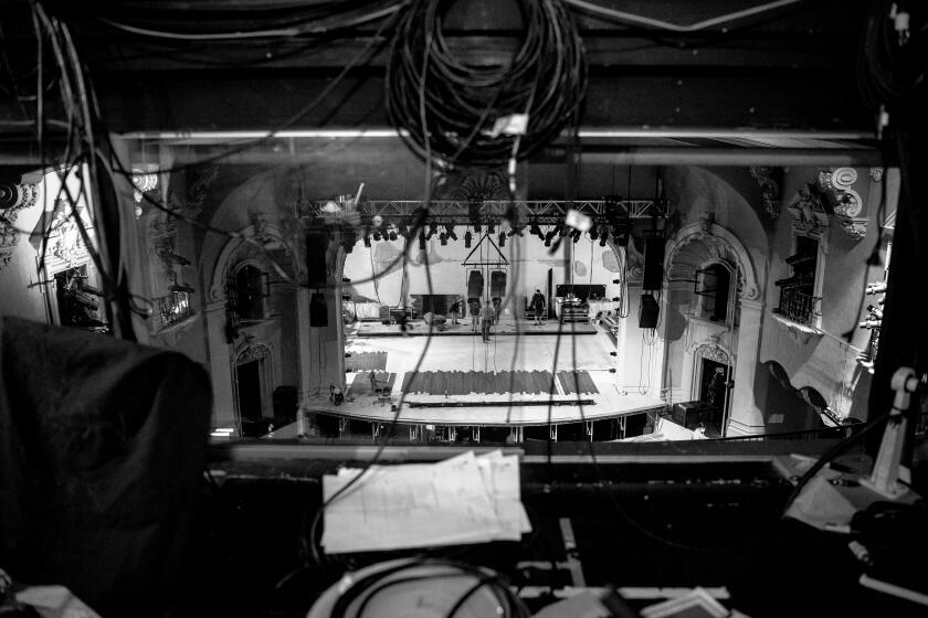 PASADENA , CA - MARCH 13: Details inside the Pasadena Playhouse during a rehearsal of Holland Taylor's upcoming show, Ann, on Sunday, March 13, 2022 in Pasadena , CA. (Mariah Tauger / Los Angeles Times)