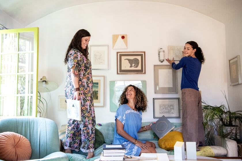 CULVER CITY, CA - SEPTEMBER 14: clockwise from left: Portrait of Sally Montana, Faith Blakeney and her daughter Noa Plank on Wednesday, Sept. 14, 2022 in Culver City, CA. (Mariah Tauger / Los Angeles Times)