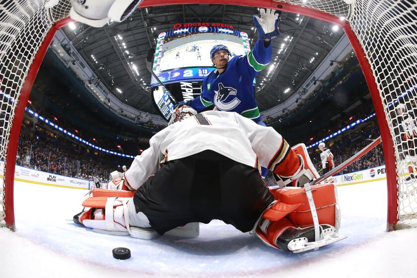 VANCOUVER, CANADA - MARCH 31: Dakota Joshua #81 of the Vancouver Canucks scores.