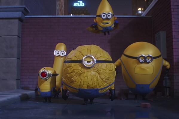 This image release by Illumination & Universal Pictures shows a scene from "Despicable Me 4," (Illumination & Universal Pictures via AP)