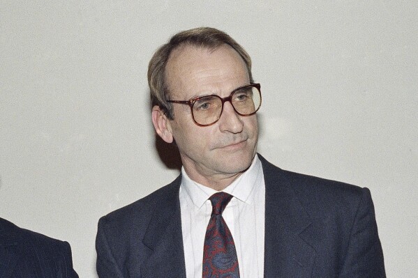 FILE - Actor James Sikking poses for a photograph at the Los Angeles gala celebrating the 20th anniversary of the National Organization for Women, Dec. 1, 1986. Sikking, who starred as a hardened police lieutenant on “Hill Street Blues” and as the titular character's kindhearted dad on “Doogie Howser, M.D.,” has died of complications from dementia, his publicist Cynthia Snyder said in a statement Sunday, July 14, 2024. (AP Photo/Avery, File)