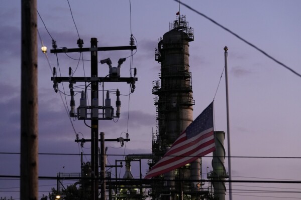 FILE - The Chevron Products Company El Segundo refinery is seen on Oct. 23, 2023, in El Segundo, Calif. (AP Photo/Ashley Landis, File)