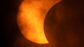 The moon partially covers the sun during a total solar eclipse, as seen from Eagle Pass, Texas, Monday, April 8, 2024. (AP Photo/Eric Gay)