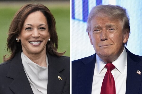 Harris and Trump. (AP Photo)