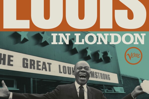 This cover image released by Verve/UMG shows “Louis in London (Live at the BBC)” by Louis Armstrong. (Verve/UMG via AP)