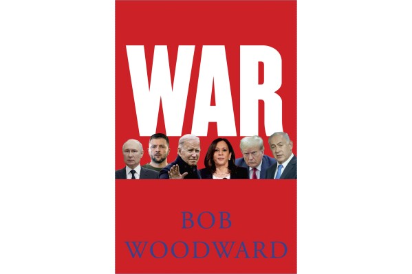 This cover image released by Simon & Schuster shows "War" by Bob Woodward. (Simon & Schuster via AP)