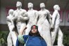 Nourin Sultana Toma, a student at Dhaka University, poses for a photograph on the university campus, in Dhaka, Bangladesh, Saturday, Aug. 10, 2024. (AP Photo/Fatima Tuj Johora)