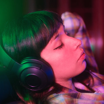 girl listening to music