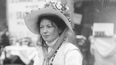 Christabel Pankhurst in a picture by photojournalist Christina Broom