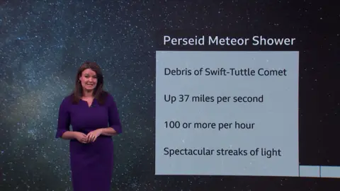 Gillian Smart presents a special Perseid meteor shower weather forecast