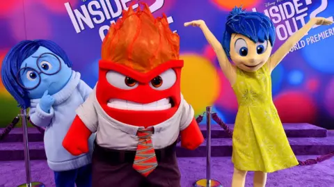 Inside Out 2's characters on the red carpet 