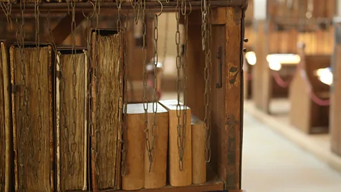 The ancient books under lock and key