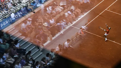 Rafael Nadal playing tennis at the 2024 Paris Olympics (Credit: Getty Images)