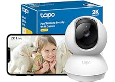 Tapo 2K(3MP) Caméra Surveillance WiFi intérieure 360° C210, Vision nocturne, Notifications en temps réel, Détection de person