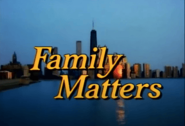 "Family Matters" 1989 television show title card.