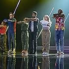 Nathaniel Scarlette, Neil Robles, Bianca Asilo, Indiana Mehta, Jordan Fisher, Sabrina Carpenter, and Liza Koshy in Work It (2020)