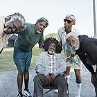 Reggie Miller, Shaquille O'Neal, Chris Webber, Nate Robinson, and Kyrie Irving in Uncle Drew (2018)