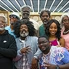 Lisa Leslie, Reggie Miller, Shaquille O'Neal, Chris Webber, Erica Ash, Lil Rel Howery, Nate Robinson, and Kyrie Irving in Uncle Drew (2018)