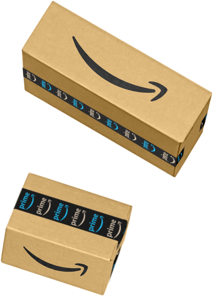 two Amazon boxes