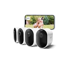Arlo Pro 5 2K, Caméra de Surveillance WiFi Extérieure Sans Fil, Autonomie de 8 mois, Vision Nocturne Couleur Avancée, Éclai…