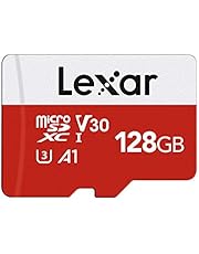 Lexar Carte Micro SD 128 Go, Carte Mémoire Micro SD+ Adaptateur, Microsdxc Carte TF jusqu&#39;à 100 Mo/s, A1, U3, C10, V30, Full HD et 4K UHD pour Caméra, Telephone, Switch