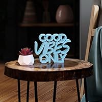 NUKKAD TALES Good Vibes Only Blue Showpiece Home Decor Items for Bedroom Living Room Decoration Items for Study Table...
