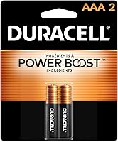 Duracell - AAA 1.5V Alkaline LR03 / MN2400 Batteries 10 Years Extra Life Long Power Pack Of 2 Shelf