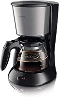 Philips Daily Dripfilter Coffee Machine - HD7457/20, 1.2L for 10-15 cups, Drip stop, dishwasher proof, glass jug, black...