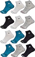 SJeware 12 Pairs Solid Cotton Ankle Length Socks for Men & Women, Multicolor, Pack of 12, Free Size