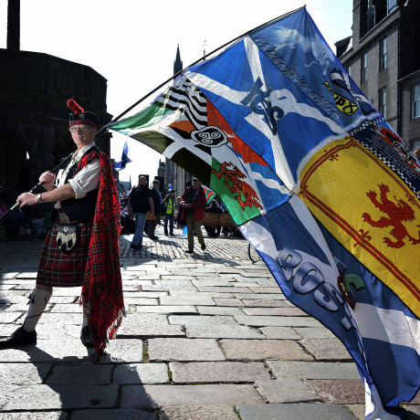 Image: John Love was one of thousands of people marching for Scottish independence this summer in Aberdeen.